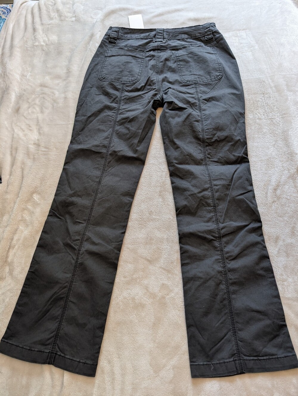 Flamingals Straight Leg Front Stitch Detail Dark Gray Pants NWT Size Large - Picture 7 of 9
